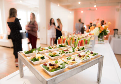 catering table during corporate event party
