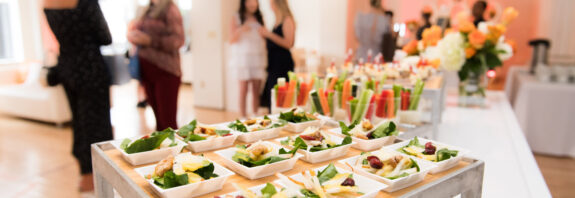 catering table during corporate event party