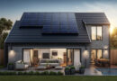 Solarpanele auf einem modernem Haus